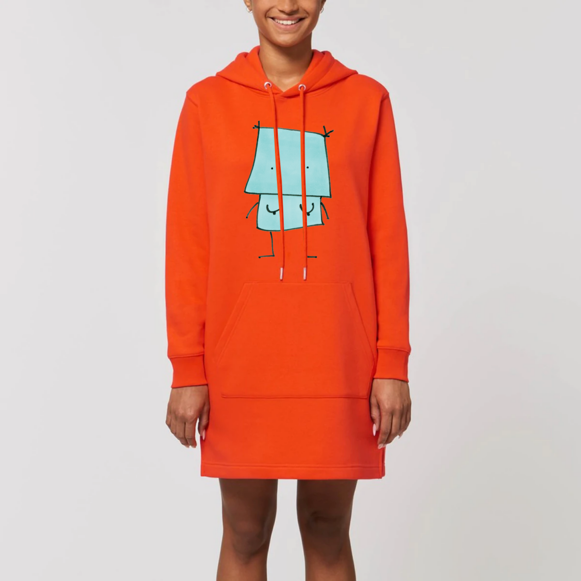 Orange outlet hoodie dress