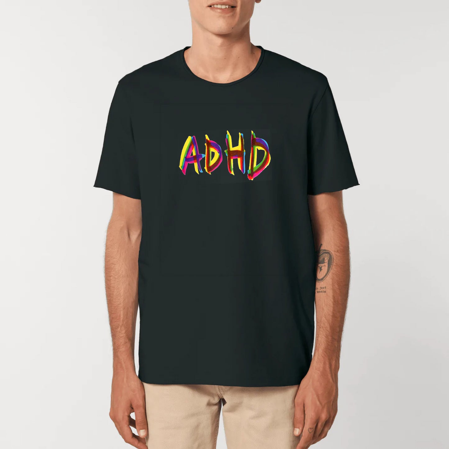 Unisex Raw Edge Organic T-Shirt - ADHD