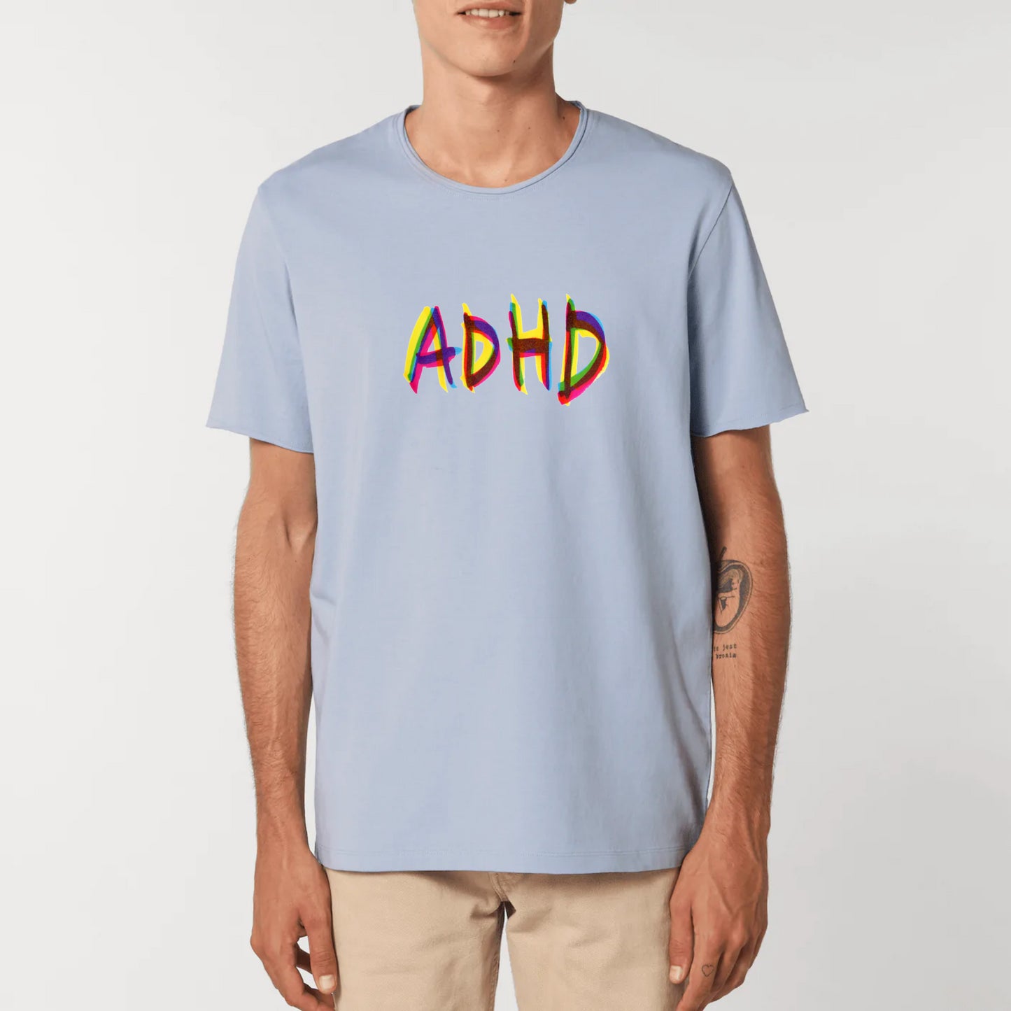 Unisex Raw Edge Organic T-Shirt - ADHD