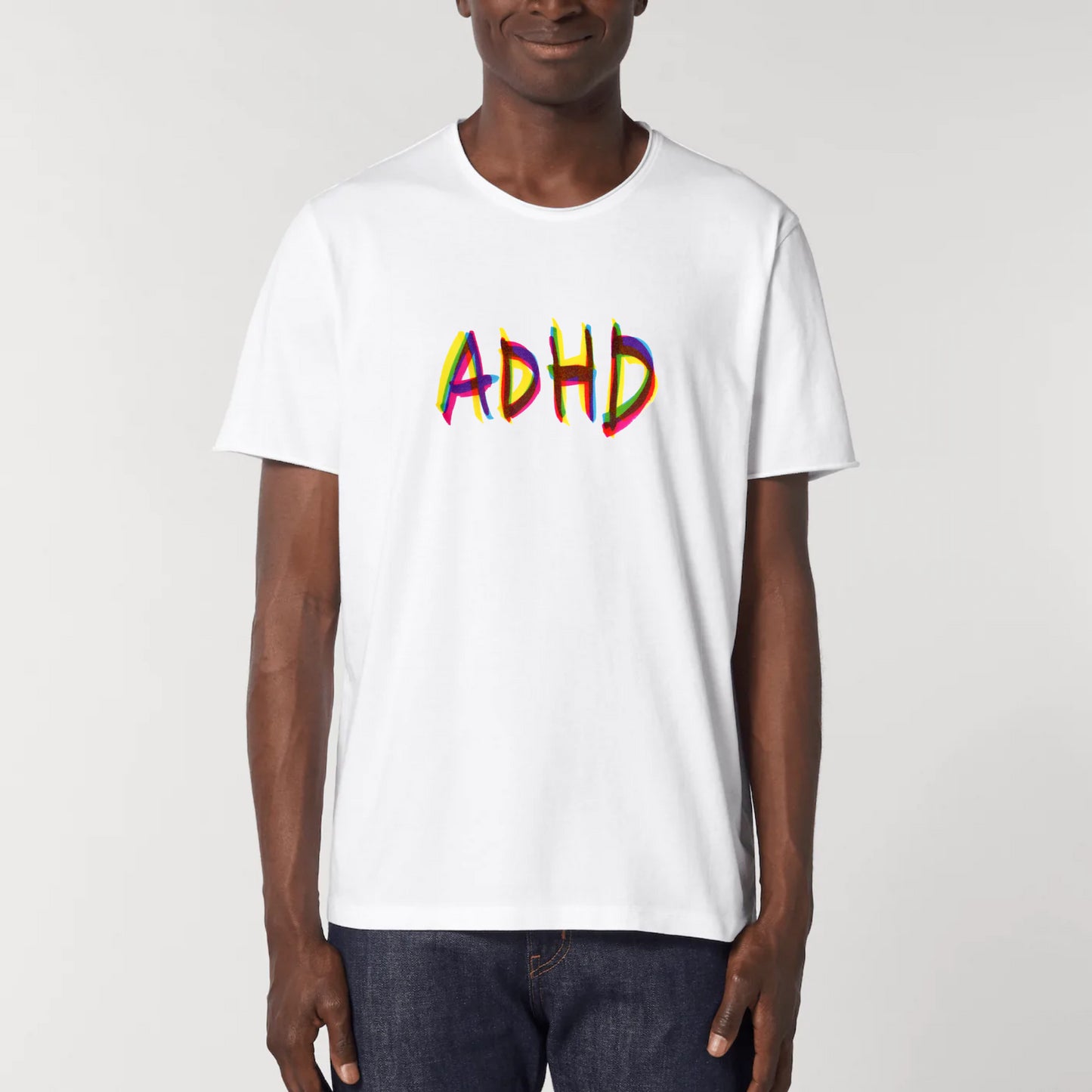 Unisex Raw Edge Organic T-Shirt - ADHD