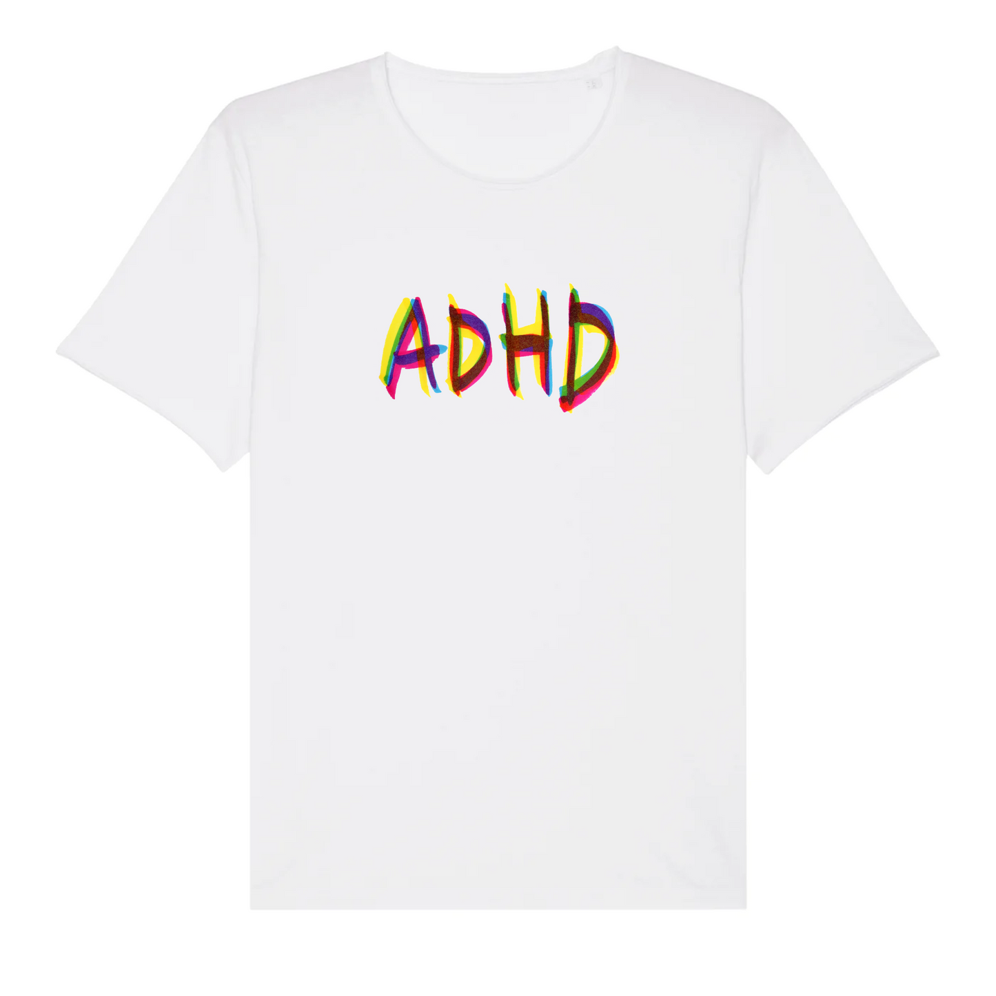 Unisex Raw Edge Organic T-Shirt - ADHD