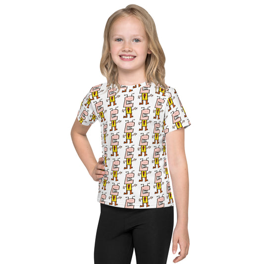 All-Over Print Kids Crew Neck Tee - I Love Ice Cream THIS MUCH CRiCHUR