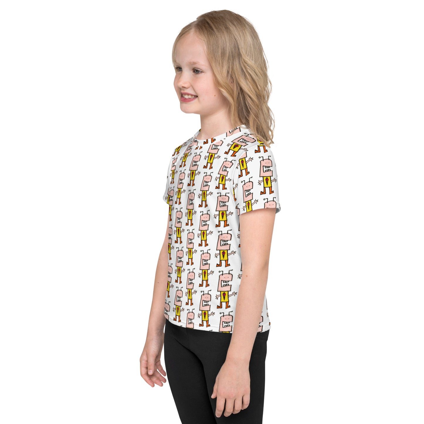 All-Over Print Kids Crew Neck Tee - I Love Ice Cream THIS MUCH CRiCHUR