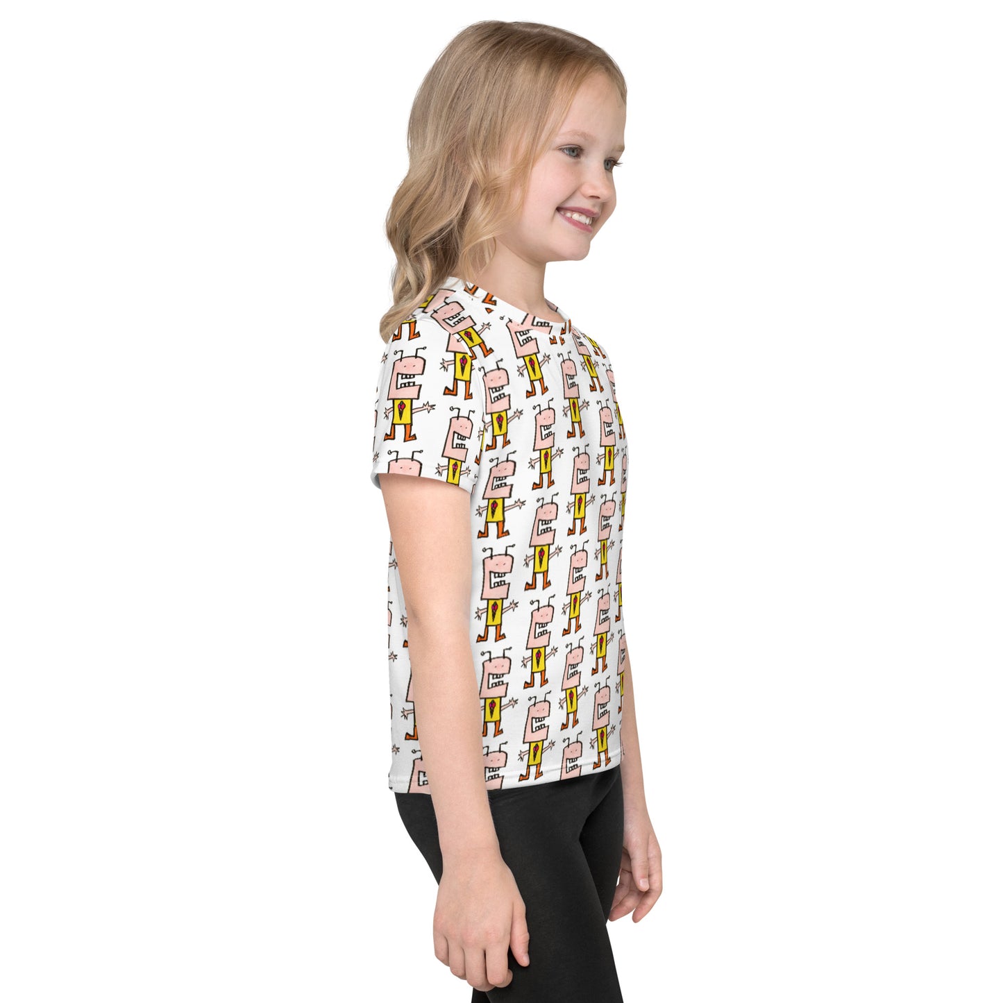 All-Over Print Kids Crew Neck Tee - I Love Ice Cream THIS MUCH CRiCHUR