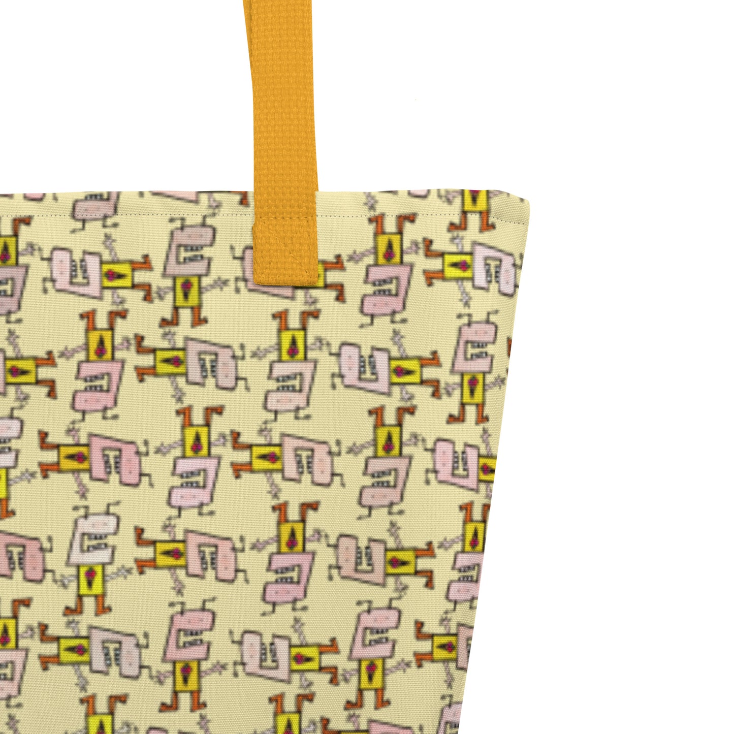 All-Over Print Large Tote Bag - I Love Ice Cream THIS MUCH CRiCHUR