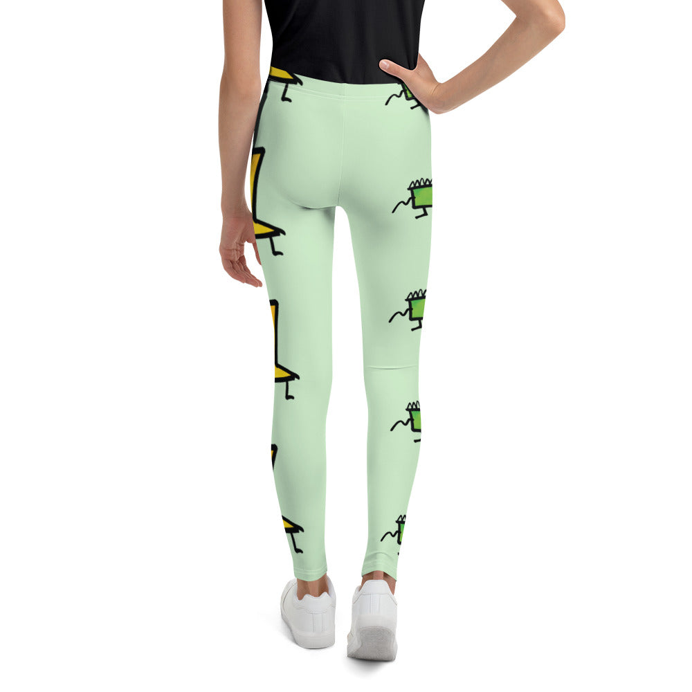 Youth Leggings - Lime and Limon