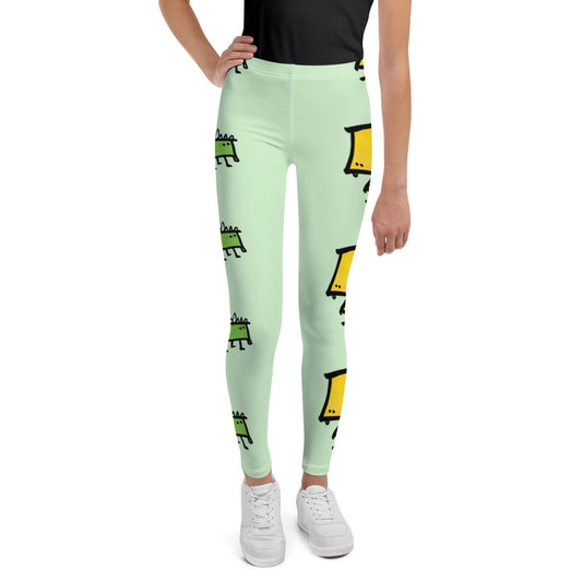 Youth Leggings - Lime and Limon