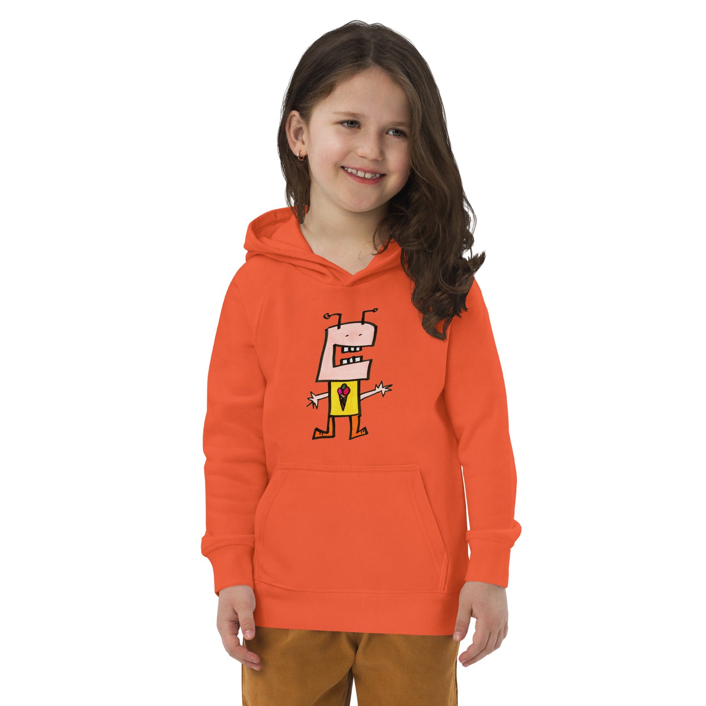 Kids eco hoodie - I Love Ice-cream THIS much