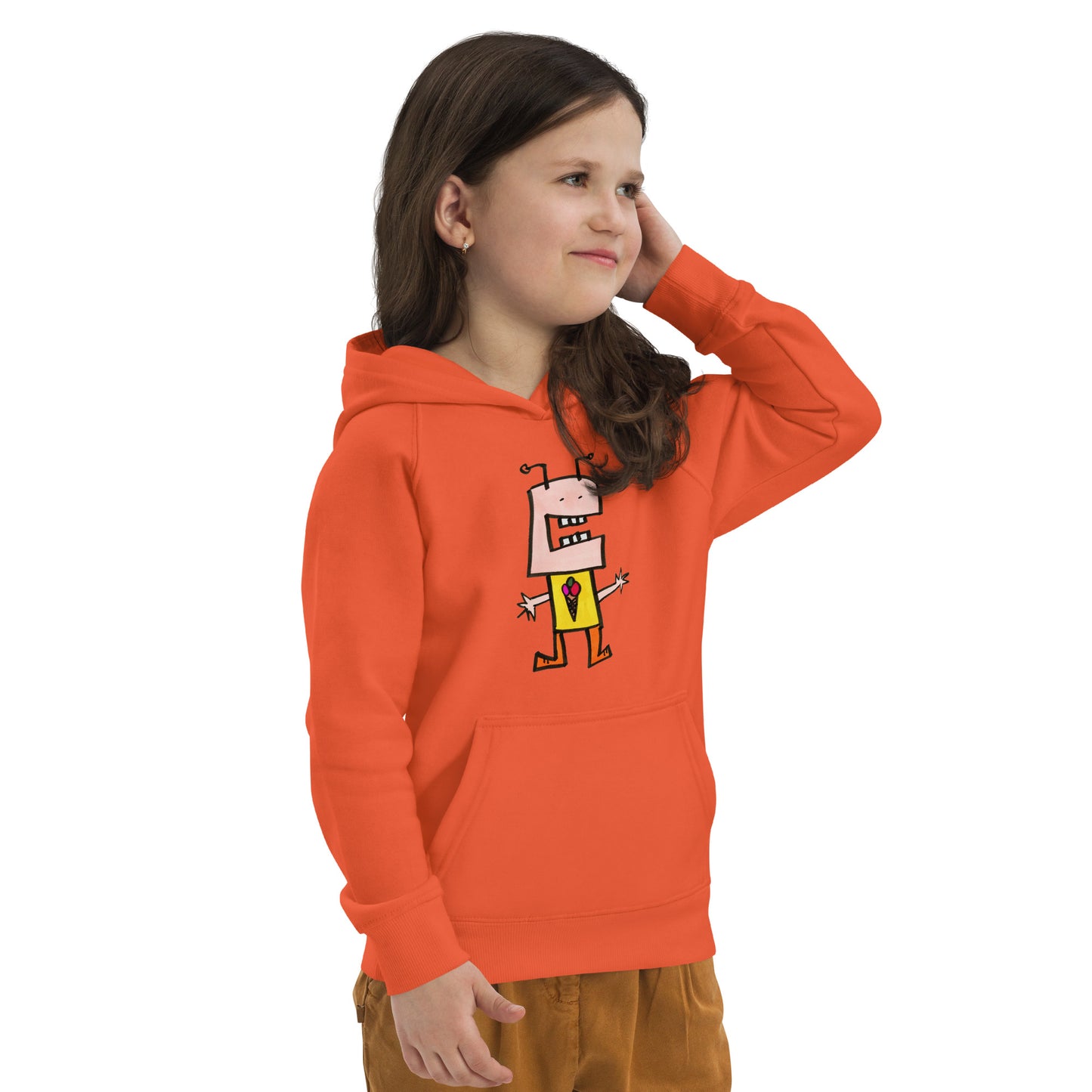 Kids eco hoodie - I Love Ice-cream THIS much