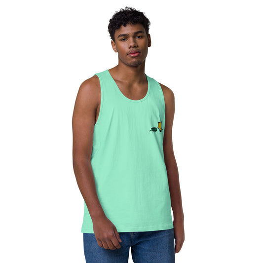 Men’s premium tank top - Lime and Limon Embroidery