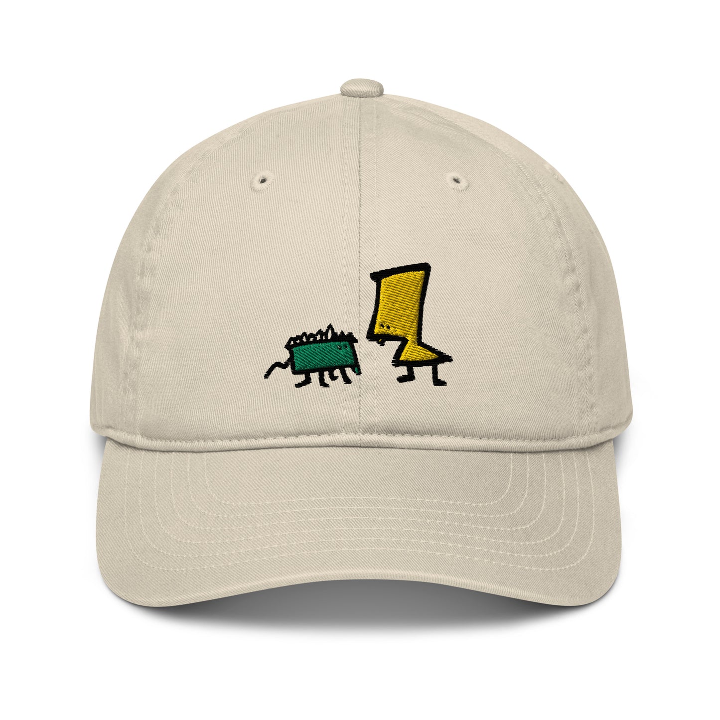 Organic Baseball Hat - Lime and Limon Embroidery