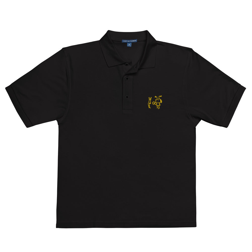 Men's Premium Polo - CRiCHURiM Romance! Embroidery in Gold