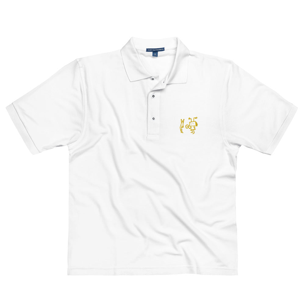 Men's Premium Polo - CRiCHURiM Romance! Embroidery in Gold