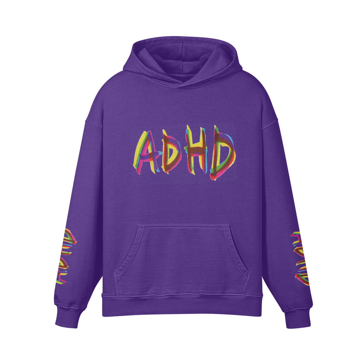 Unisex Super Heavyweight Oversized Retro Hoodie - ADHD