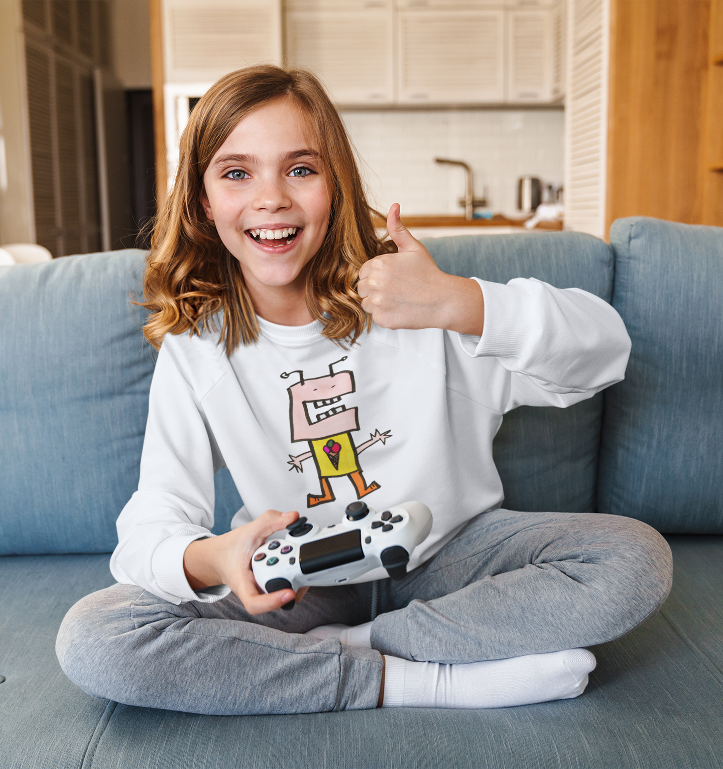 Unisex eco sweatshirt - I Love Ice-cream THIS much