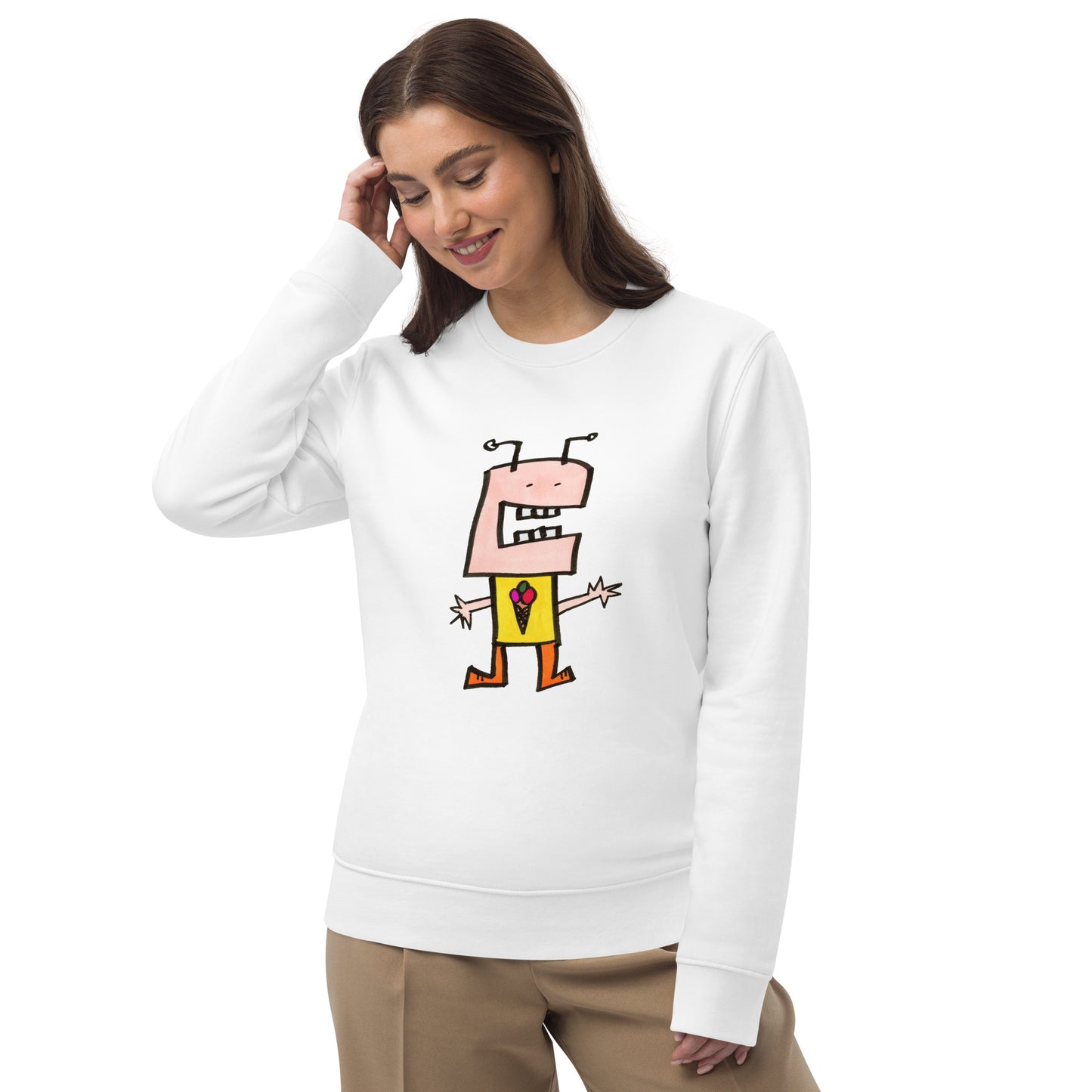 Unisex eco sweatshirt - I Love Ice-cream THIS much