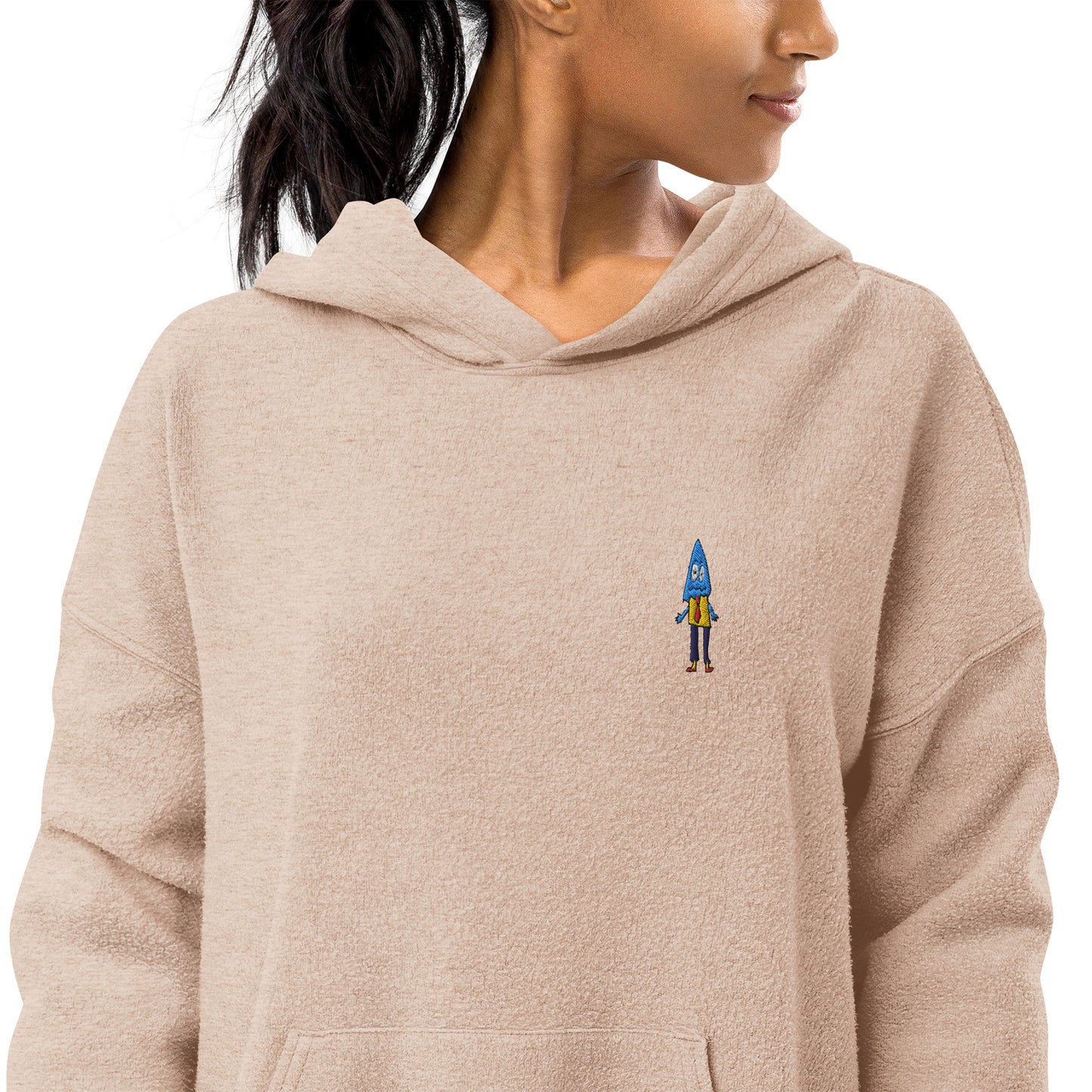 Unisex sueded fleece hoodie - Office Ghost Embroidery