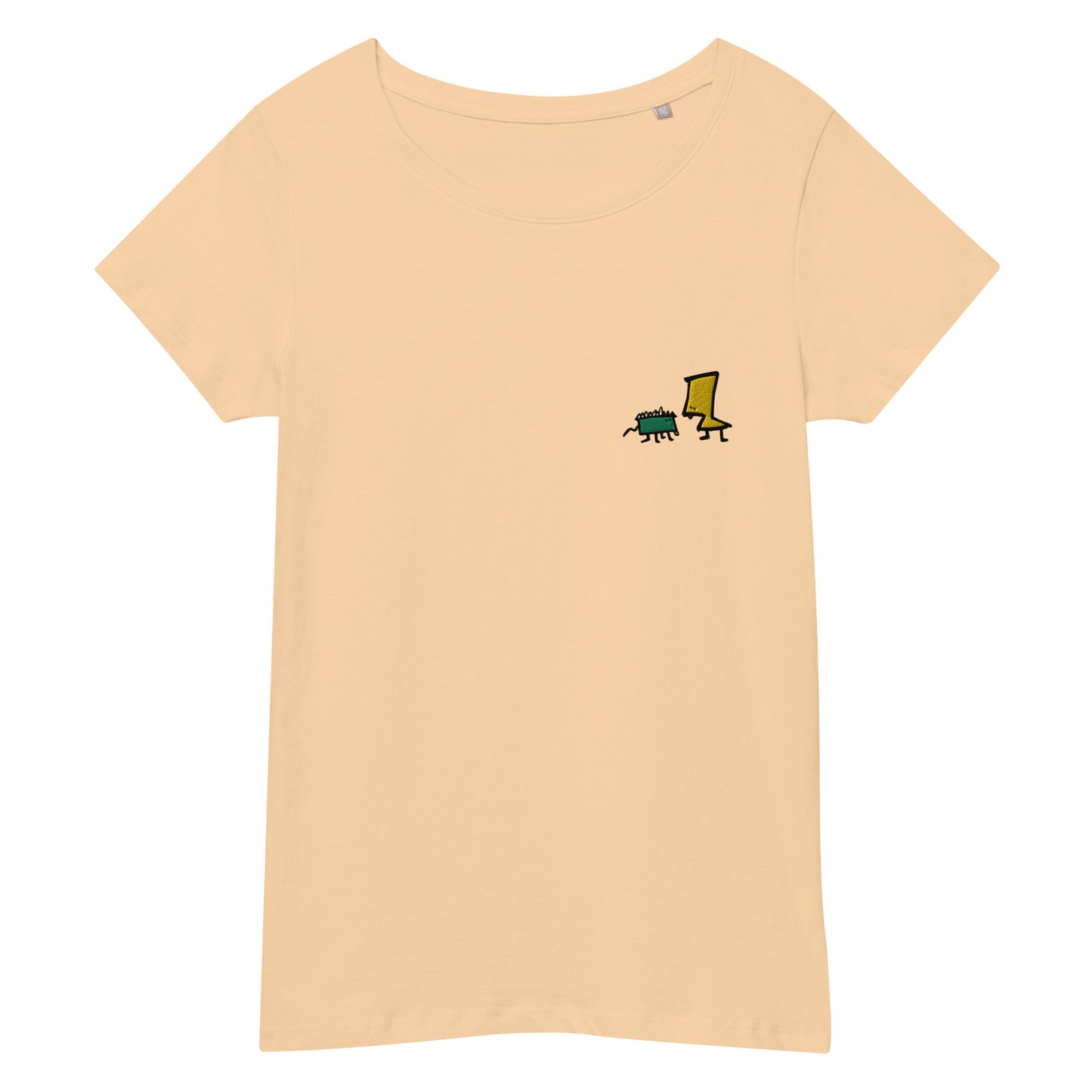 Women’s basic organic t-shirt - Lime and Limon Embroidery